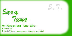sara tuma business card