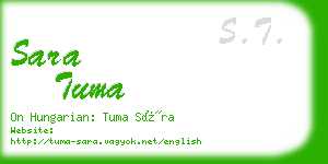 sara tuma business card